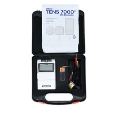TENS 7000 Digital TENS Unit Kit 2-Channel Handheld w/ Pads, Leads, Case Tested