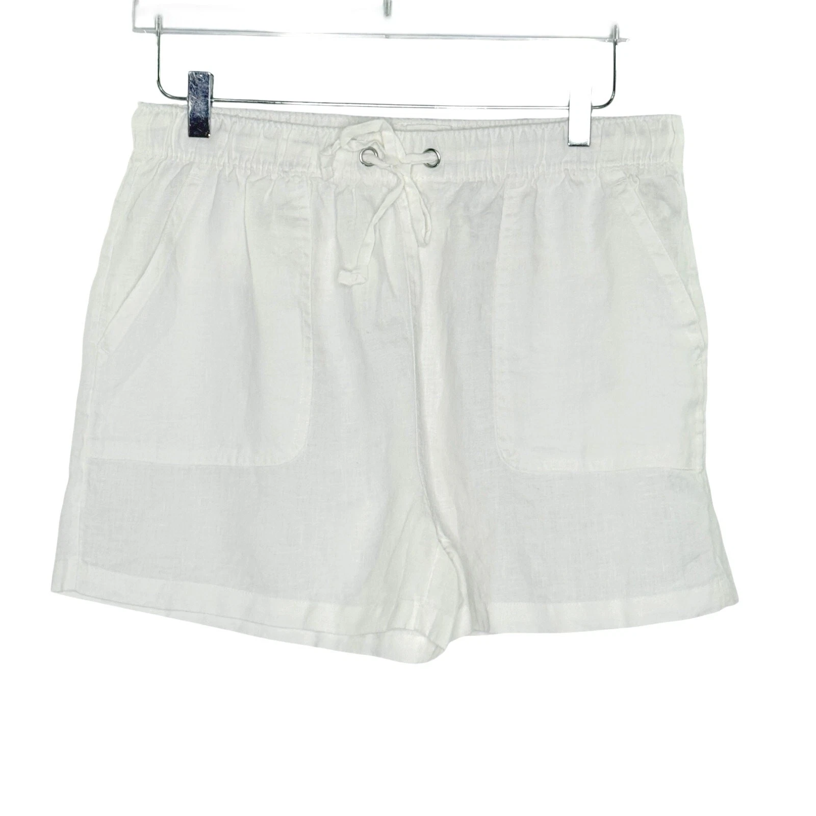C&C California Womens 100% Linen Shorts L White Drawstring Travel Resort Summer
Opens in a new windo