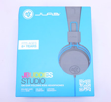 JLab - JBuddies Studio Wired Over-the-Ear Headphones Kids - Gray/Blue - New