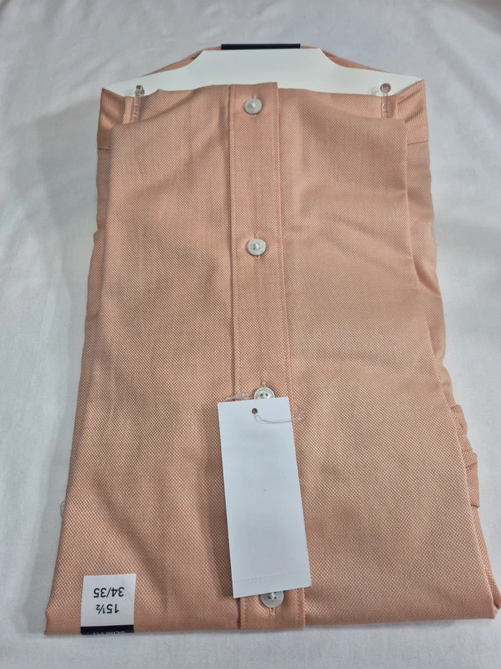 Camisa de vestir original Penguin para hombre talla 15,5 34/35 coral elástico (35) Foto 4 de 4