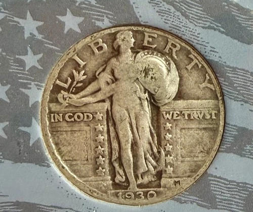 1930 Standing Liberty quarter, Beautiful Coin In Coin Slab Case