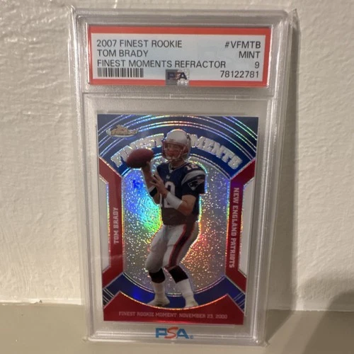 Topps 2007 Finest Finest Rookie Moments Tom Brady Refractor PSA 9 #VFM-TB