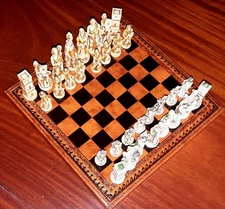 Romans v Barbarians 10" chess set, includes board and pieces, in protective box