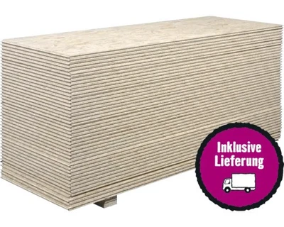 SWISS KRONO Palette OSB Verlegeplatte 2500 x 675 x 25 mm mit Nut und Feder E1 ungeschliffen,