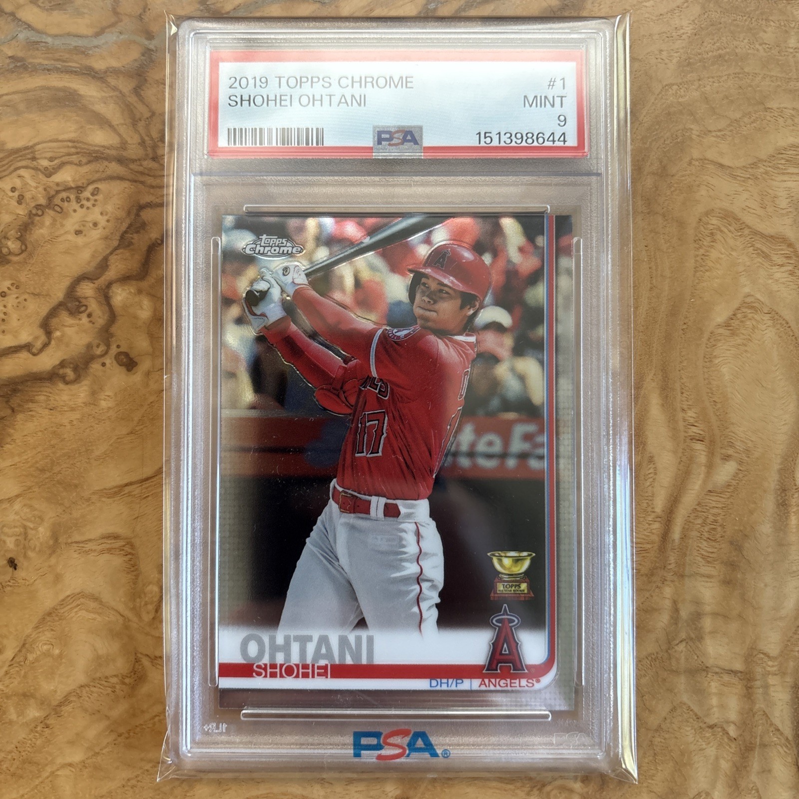 2019 Topps Chrome Shohei Ohtani Rookie Gold Cup #1 PSA 9