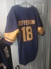 Men's XXL 2XL CUSTOM SEWN Justin Jefferson Minnesota Vikings JERSEY New