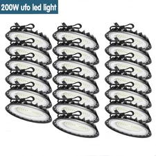 20 Pack UFO Led High Bay Light 200W Shop Warehouse Factory Commercial Industrial