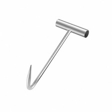 8 Inch Heavy Duty 8mm Solid Steel T Hook Tool Manhole Cover Hook Meat Hook