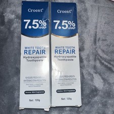 Croent 7.5 nHAP White Tooth Repair Hydroxyapatite Toothpaste Lot Of 2 Exp 2028
