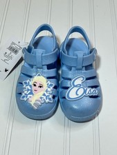 Disney Frozen Elsa Light Blue Kids Sandals NWT