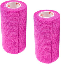 Vet Wrap Tape   2 Pack  2 Inch X 15 Feet Self Adhesive 2 Rolls Fuchsia