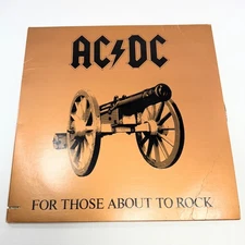 AC/DC, For Those About To Rock ROBERT LUDWIG USA 1st press Exc- LP