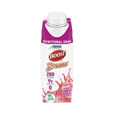 Boost Breeze Nutritional Drink Wild Berry 8oz Carton Adult 250 Calories, 1 Count