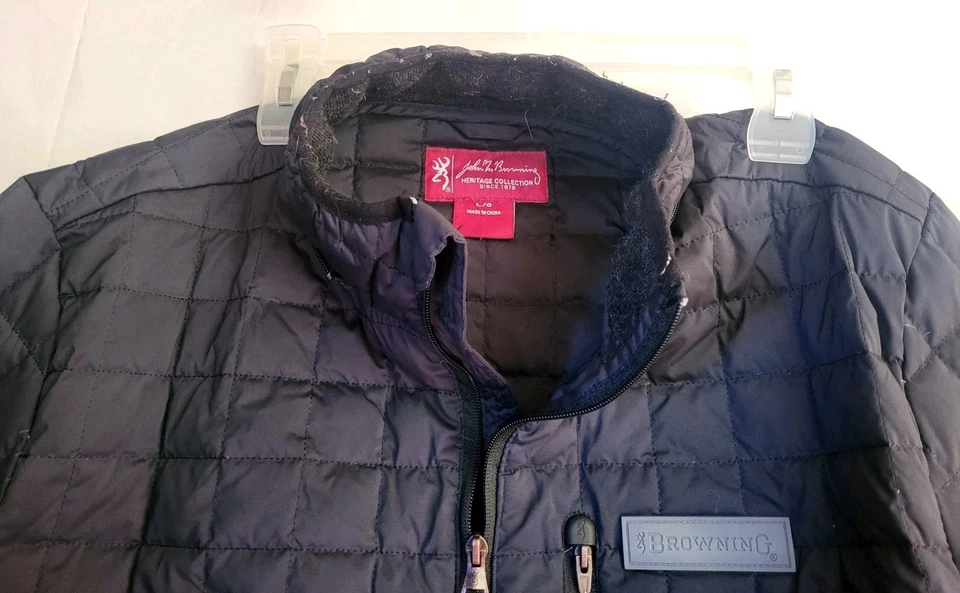 John M Browning Heritage Scipio Jacket Men’s Size Large Black Duck Down Quilted - Image 3 of 4