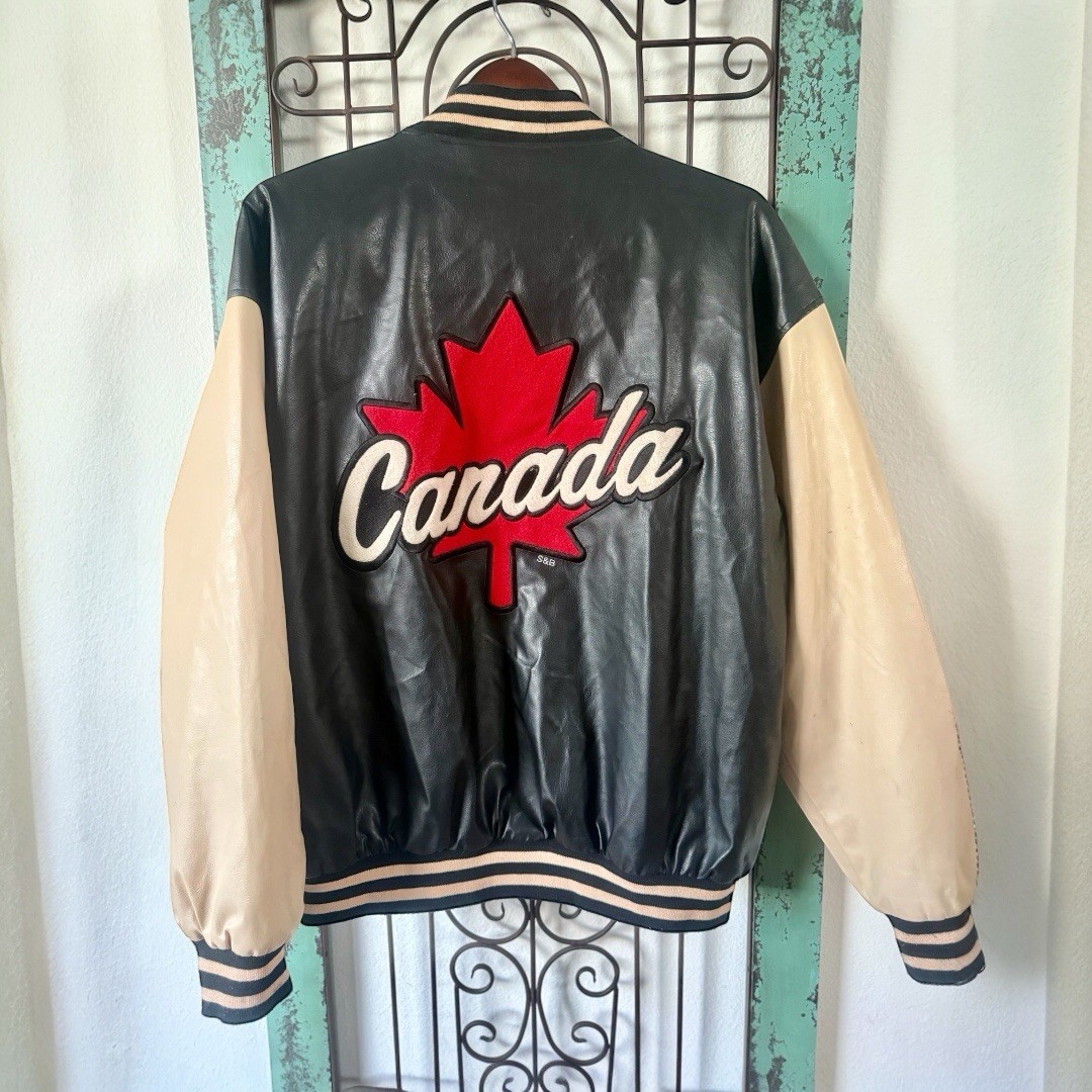 Canada Maple Leaf Varsity Jacket Large Letterman … - image 4