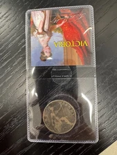 1800-1900 UK Large Bronze Circulated Glossy Penny Victoria-9.45 Grams 30.8 MM