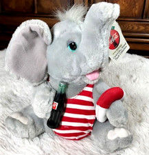 Vintage 1993 Coca-Cola Swim Time Elephant Plush Collection Stuffed Animal