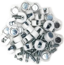 XMHF 30 Pieces Shelf Support Holder White Pin Peg with Screws