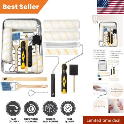 Complete House Painting Kit - 11-Piece Bates Set with Rollers & Brushes Included