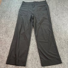 Athleta Brooklyn Wide Leg Pants Women 4 Black Stretch Travel Commute Trousers
