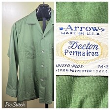 Vintage 1950's Green Shirt by Arrow sz M Loop