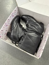 Women s Black Lace-Up Tap Dance Boots with Metal Tap Plates Heel Taps