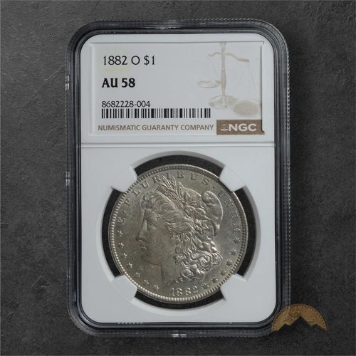 1882-O Morgan Silver Dollar $1 - NGC AU58 - New Orleans