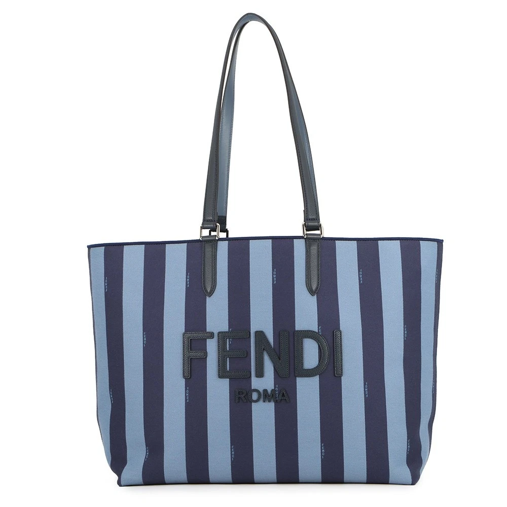 Fendi — FENDI Go-to-Shopper Tote Canvas/Leather Navy/Blue 7VA610
