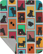 Black Pug Quilted Throw Blanket 50x60 - Soft, Lightweight, Stylish Design