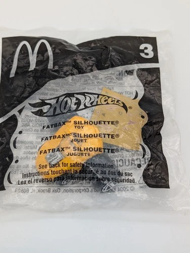 Vintage 2004 Hot Wheels Mcdonald’s Toy Fatbox Silhouette Yellow Number 3 Sealed