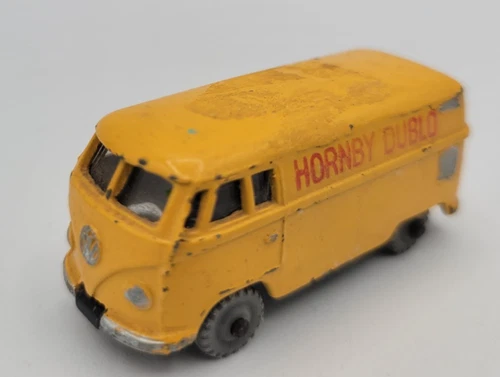Vintage Volkswagen Delivery Van Hornby Dublo 1:76 Diecast Dinky Toys Grey Tires