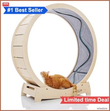 Cat Exercise Wheel 41.7 Inch Birch Wood Wide ...
