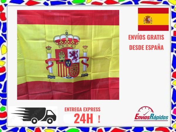 BANDERA NACIONAL DE ESPAÑA 150x90cm BUENA CALIDAD ENVIO GRATIS RAPIDO 24 H