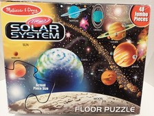 Melissa Doug Extra Large Solar System Floor Puzzle 48 Jumbo Pieces Complete