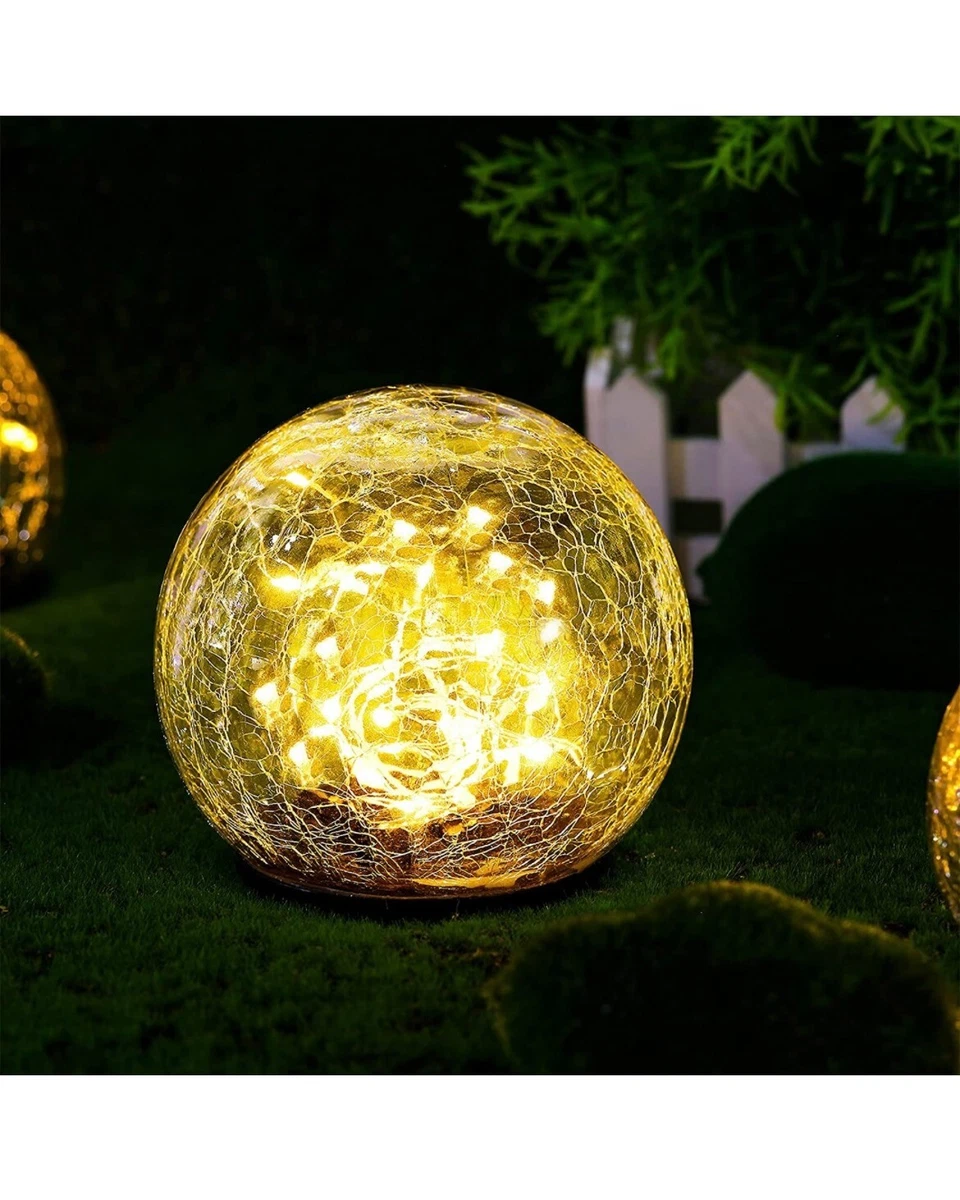 Solar powered globe lights deals