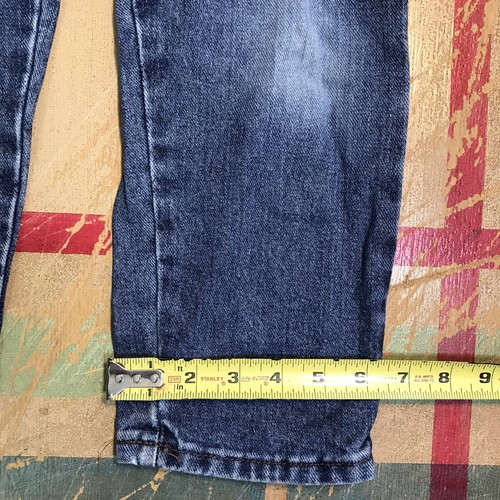 Vintage Lee Denim Blue Jeans Youth Boys Tag 7 Slim Distressed Western Cowboy - Picture 6 of 10