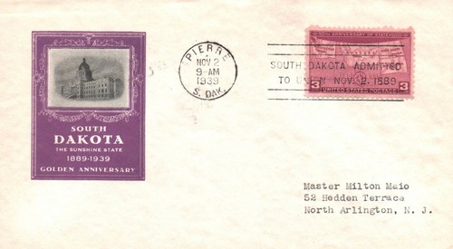 SC# 858 FDC - IOOR Cachet - Pierre  - L32084 - Picture 1 of 2