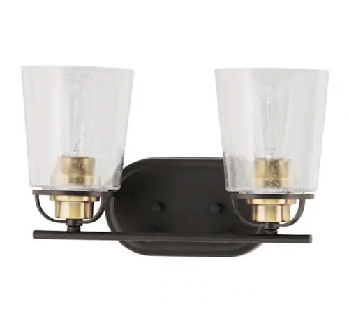 Progress Lighting Inspiration 14 in 2-Light Antique Bronze Bathroom Vanity Light - Picture 1 of 6