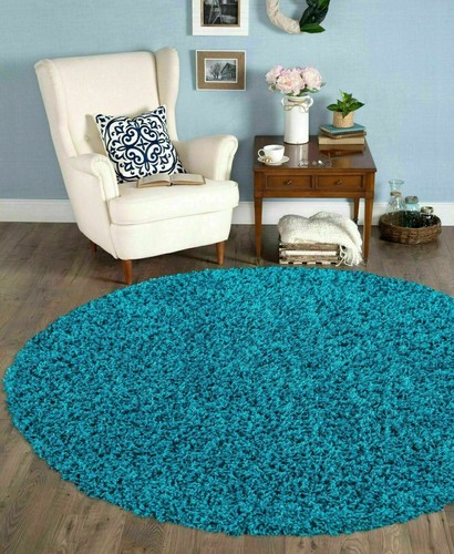 MODERN Circle Round Verona Shaggy Rugs Thick Pile Floor Round Mats Area rugs - Picture 81 of 128