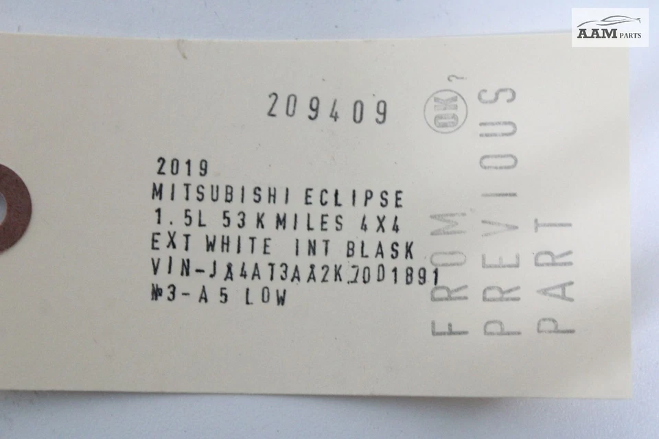 2018-2023 MITSUBISHI ECLIPSE КРЕСТ СТЕКЛООЧИСТИТЕЛЬ ФОРСУНКА ШЛАНГ ТРУБЫ OEM - Изображение 3 из 3