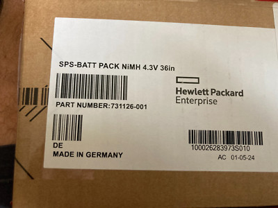 NEU VERSIEGELTE VERPACKUNG HPE HP 731126-001 SMART ARRAY AKKUPACK 4,3 V 36 Zoll (inkl. MwSt.)