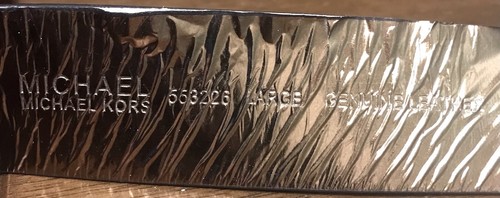Michael Kors Brown Suede Belt Fashion Buckle Sz L 1-3/4”Wide Read Description - Picture 7 of 8