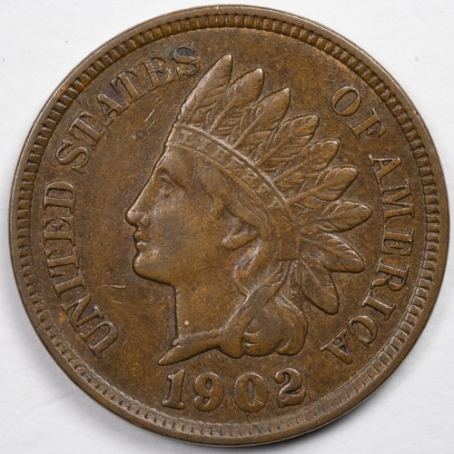 1902 Extremely Fine (XF) Indian Head Penny Cent