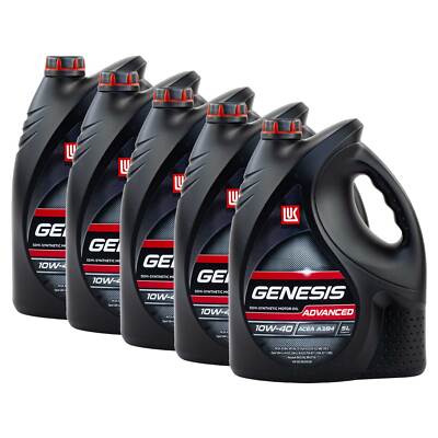 Motoröl Lukoil Genesis Advanced 56304050 10W-40 5X 5 Liter für Audi Citroen Fiat