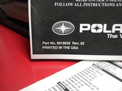 2002 Polaris ATV Universal Owner's manual #9916632 - 第 2/2 張圖片