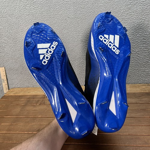 Adidas Baseball Cleats Mens 16 Black Blue White Icon V Bounce Shoes Sports NEW - Picture 10 of 10