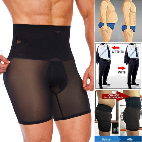 Mens Body Shaper Posture-Improving Tummy Control Compression Boxers Underwear US - Picture 1 of 30