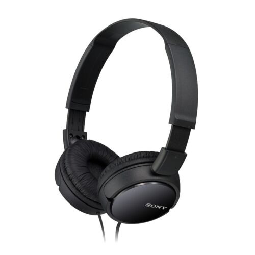 BLACK Sony Headphones MDR-ZX110 Overhead Foldable Stereo Sound Headband - 第 1/5 張圖片