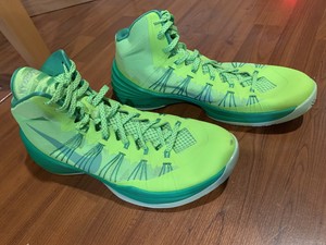 bright green basketball shoes