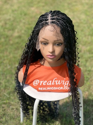 Braided Wig.made on a full lace wig. 30” Knotless braids.READY TO SHIP. - Picture 4 of 7